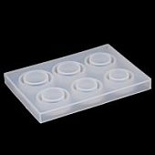 Силиконовый молд для 6-ти колец 17,16,15,14,13 мм.