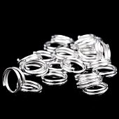 Колечки двойные 6х0,7 мм сереб.