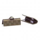 Зажим для ленты 15 мм. бронз. текстурный