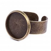 Основа для кольца с платформой для заливки 14 мм. бронз.