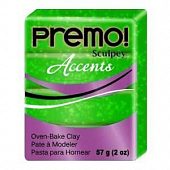 Полимерная глина Sculpey Premo, зеленый с блестками (5550)