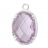 Подвеска "CRYSTALS" светло-розовая овал