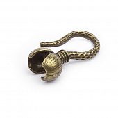 Замок "Крючок" зажимной бронз. (внут. диам. 6 мм.)