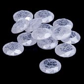 Стразы прозрачные с эффектом кракле "Круг", 12x3.5 мм.