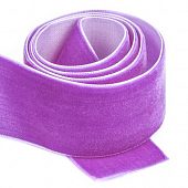 Бархатная лента 38 мм. пурпурная