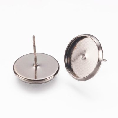 Пуссеты с платформой для заливки 12 мм. (темн.ник.)