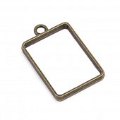 Кулон-контур "Прямоугольник" античная бронза