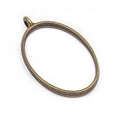 Кулон-контур "Овал" античная бронза