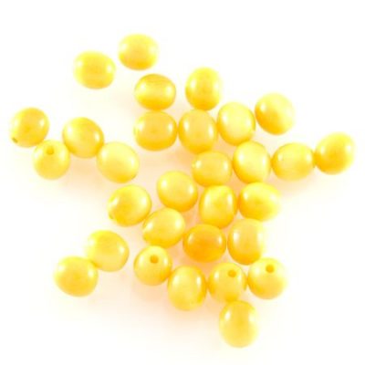 Бусина "Яйцо" 6 мм. желтая