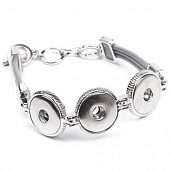 Браслет Chunk серый на 3 кнопки