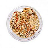 Фольга золотая в баночке для декора эпоксидной смолы / ногтей