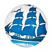 Кнопка Chunk стеклянная "Парусник"