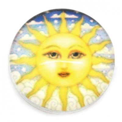 Кнопка Chunk стеклянная "Солнце" #6