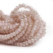 Бусина - рондель граненая персиковая #2, 2,5х2 мм.