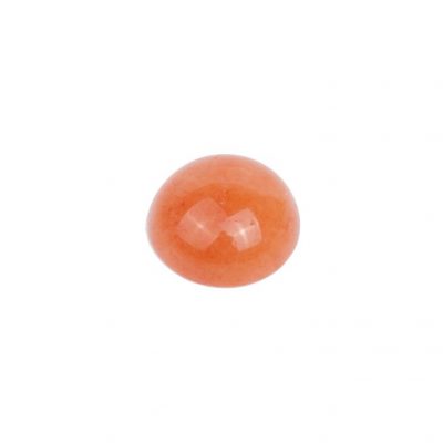 Авантюрин оранжевый - кабошон круглый, 8x3,5 мм.
