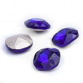 Стразы ярко-синие "Кюшон", 10x10x5 мм.