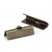 Зажим для ленты 20 мм. бронз. текстурный