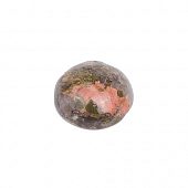 Унакит - кабошон круглый, 10x5 мм.