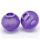 Бусина PNDR "Сеточка" 20х17 мм. фиолетовая