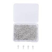 Штифты с петелькой 10х4 мм. в пластиковом контейнере, 300 шт., цвет: никель