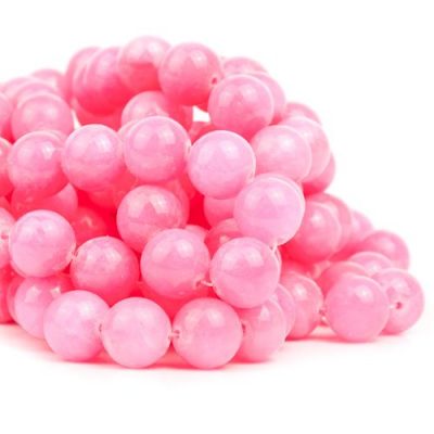 Нефрит розовый "Пастель" - бусина шар, 12 мм.