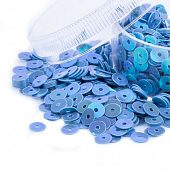 Пайетки 4 мм. небесные