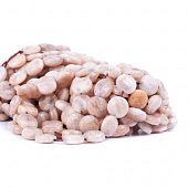 Лунный камень розовый граненый - бусина таблетка, 10х4 мм.