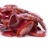 Агат светло-вишневый - бусина трапеция