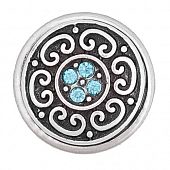 Кнопка Chunk "Завитки" голубая