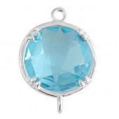 Коннектор "CRYSTALS" голубой круг