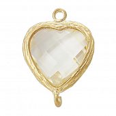 Коннектор "CRYSTALS" прозрачный сердце