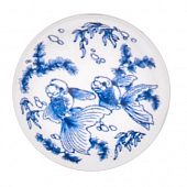 Кнопка Chunk стеклянная "Гжель"  #1