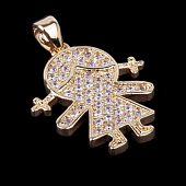 Подвеска LUX "Девочка" золот.