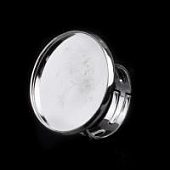 Основа для кольца с платформой для заливки 23 мм. сереб.