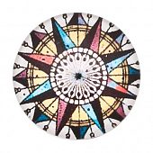 Кнопка Chunk стеклянная "Стороны света"  #2