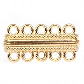 Замок магнитный на 5 нитей золот.