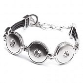 Браслет Chunk черный на 3 кнопки