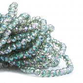 Бусина - рондель граненая светлячок, 2,5х2 мм.