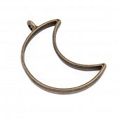 Кулон-контур "Месяц" античная бронза