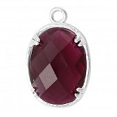 Подвеска "CRYSTALS" вишневая овал