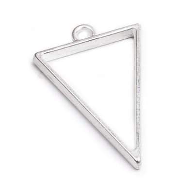Кулон-контур "Треугольник" матовое серебро