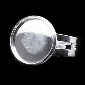 Основа для кольца с платформой для заливки 14 мм. сереб. pk1914-1