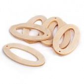 Подвеска деревянная "Овал полый"