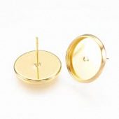 Пуссеты с платформой для заливки 12 мм. (золот.)