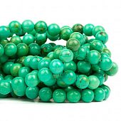 Бирюза зеленая - бусина шар, 8 мм.