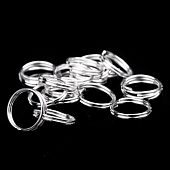 Колечки двойные 10х1 мм. сереб.