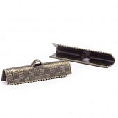 Зажим для ленты 25 мм. бронз. текстурный