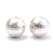 Хлопковый жемчуг, бусина - 14 мм., лавандовый румянец