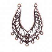 Кулон на 7 подвесов "Ростки папоротника" медн.