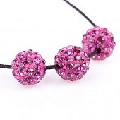 Бусина "Стразовая" Малиновая